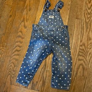 Oshkosh Overalls polka dot infant 18 months girls’s Blue And White